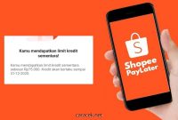 Limit Kredit Sementara Shopee SPayLater,