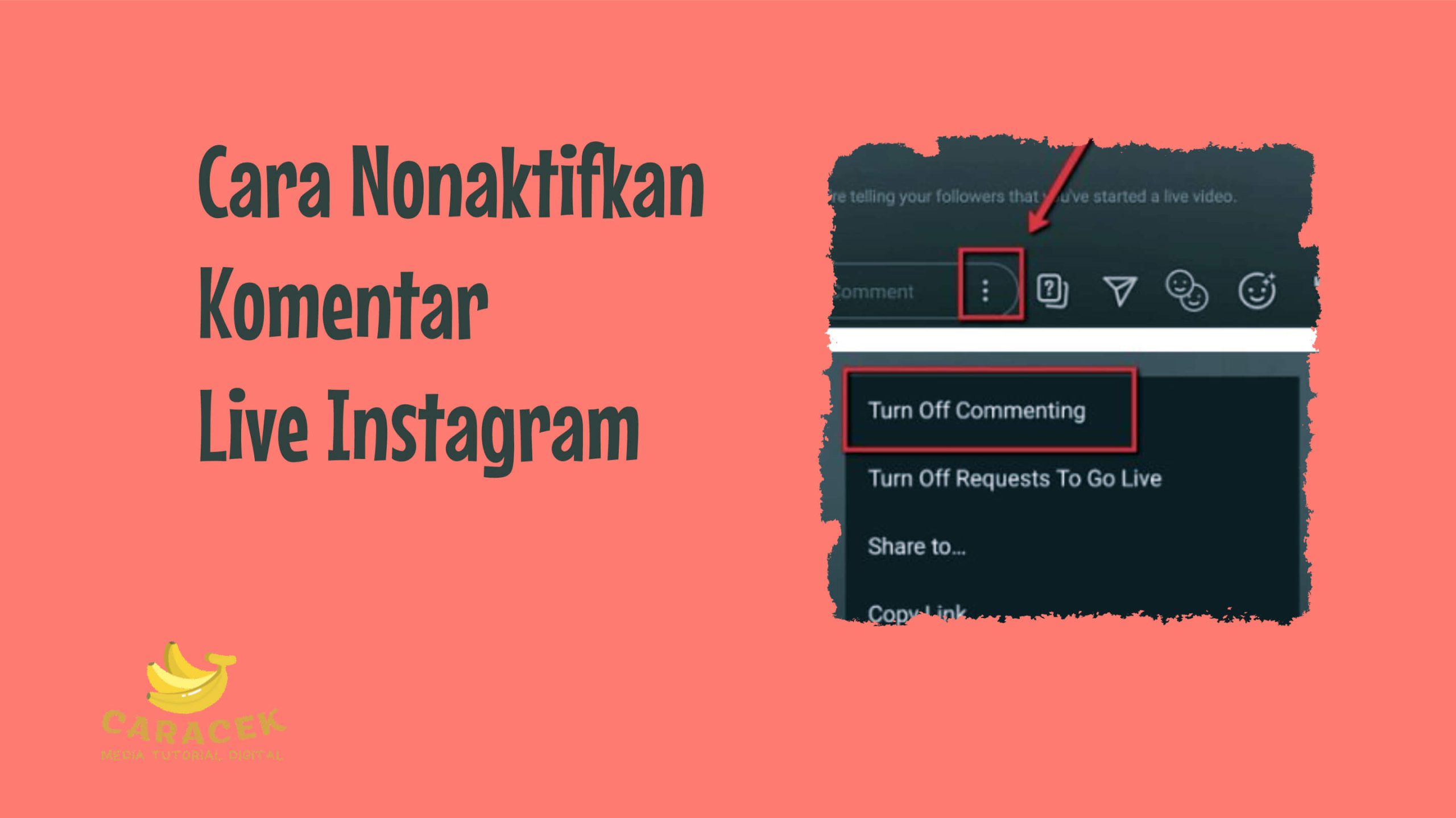 cara nonaktifkan komentar live Instagram
