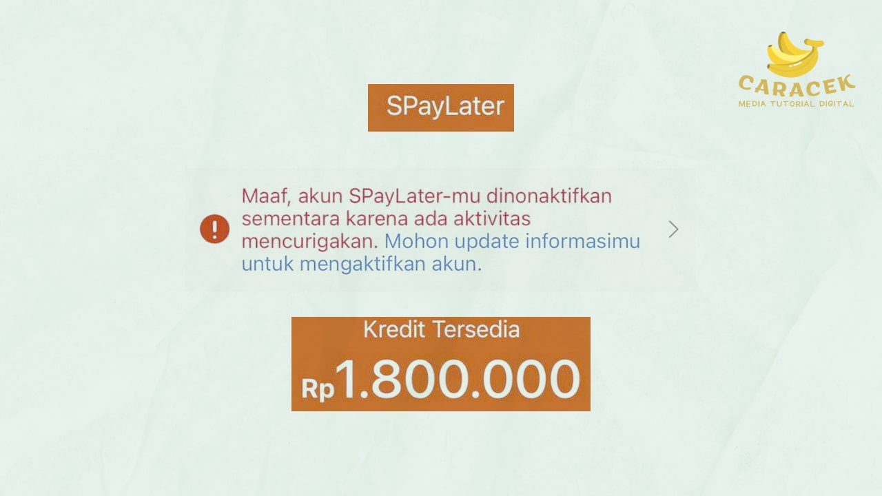 Shopee Paylater Terkunci