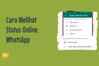 Cara melihat status online WhatsApp