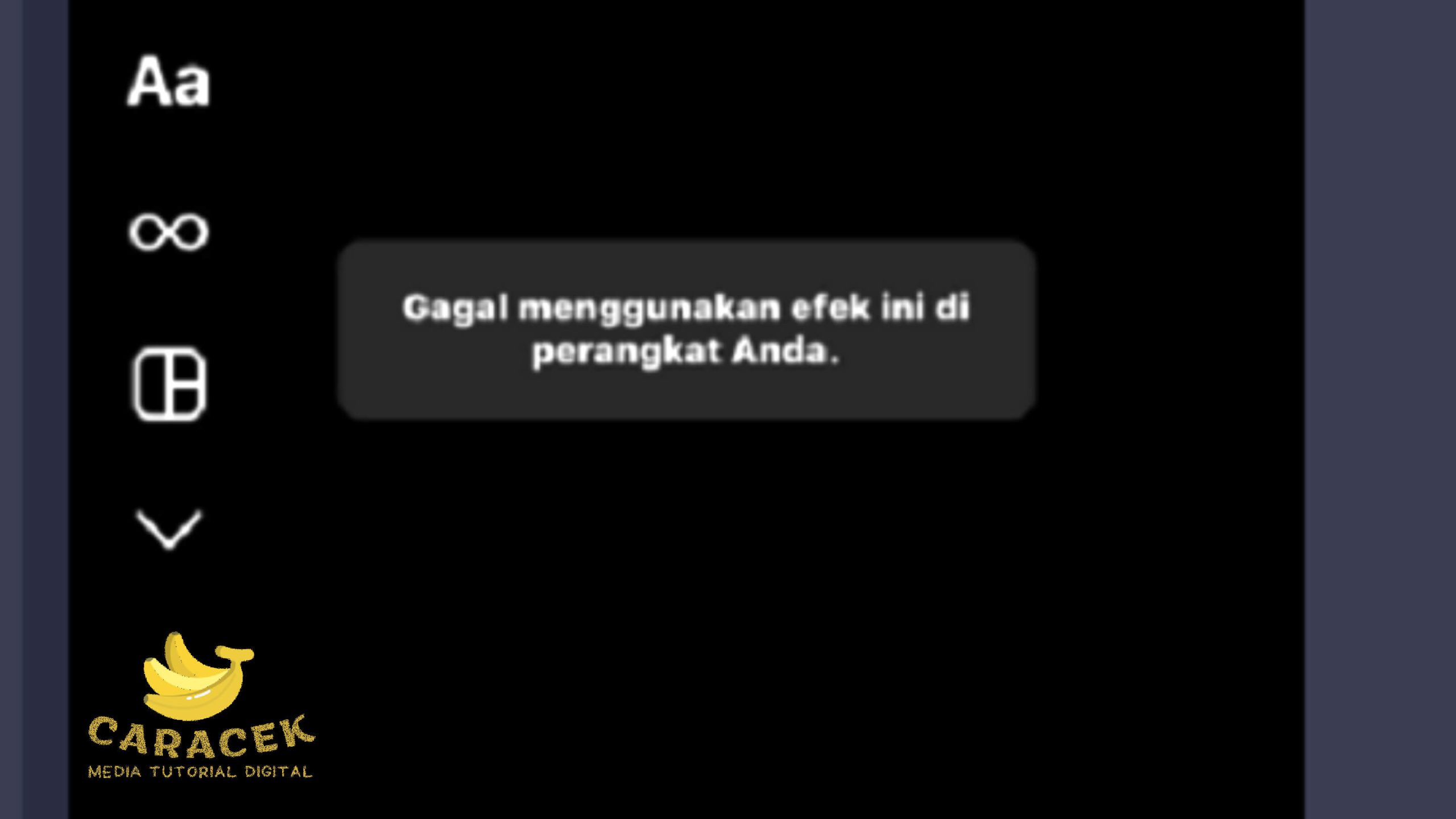 Efek Instagram Tidak Bisa Digunakan