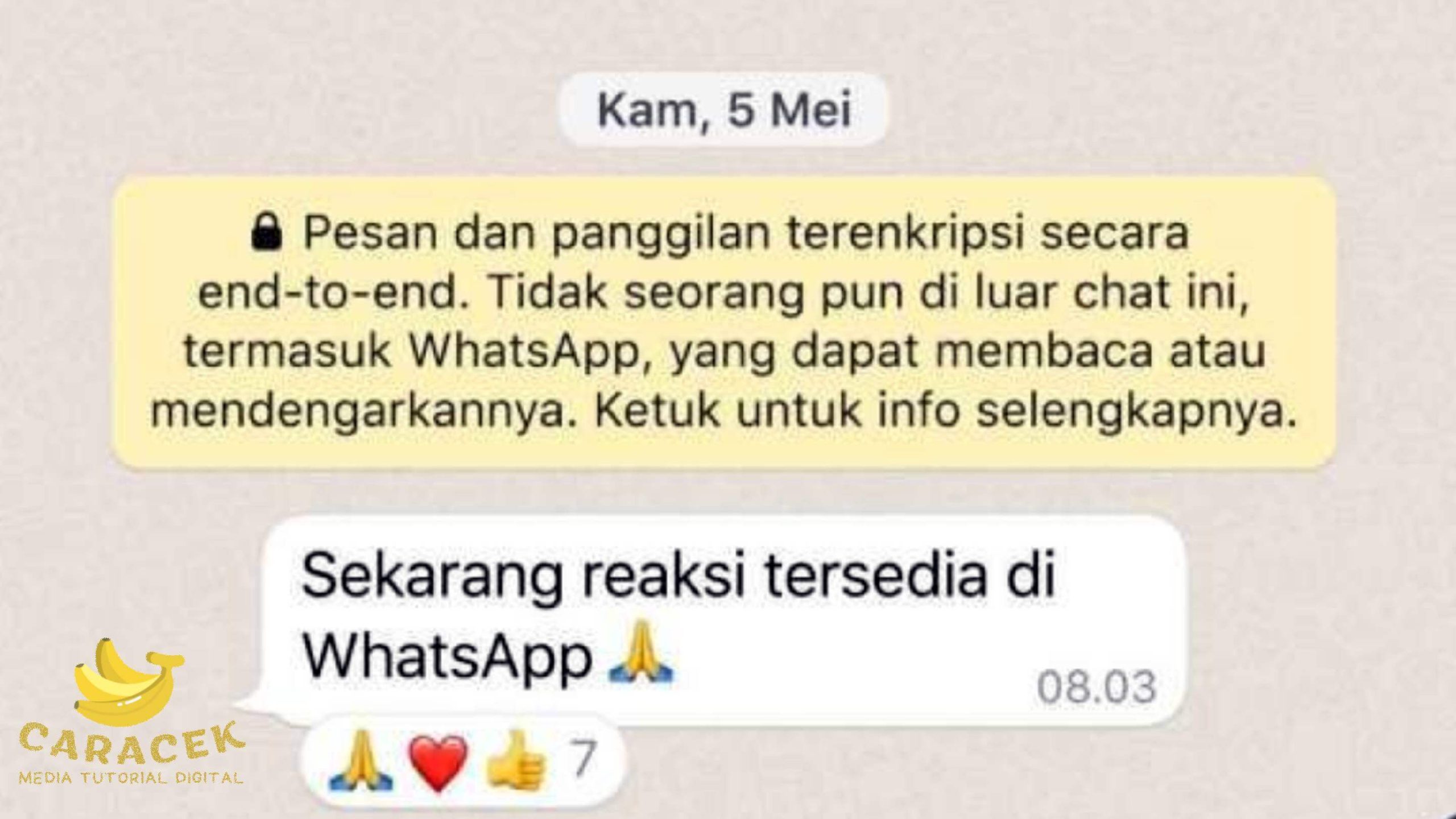 Cara React di WhatsApp