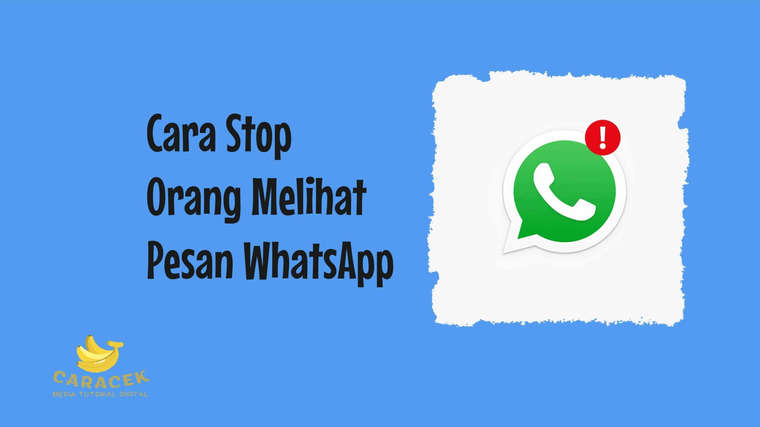 Cara Stop Orang Melihat Pesan WhatsApp