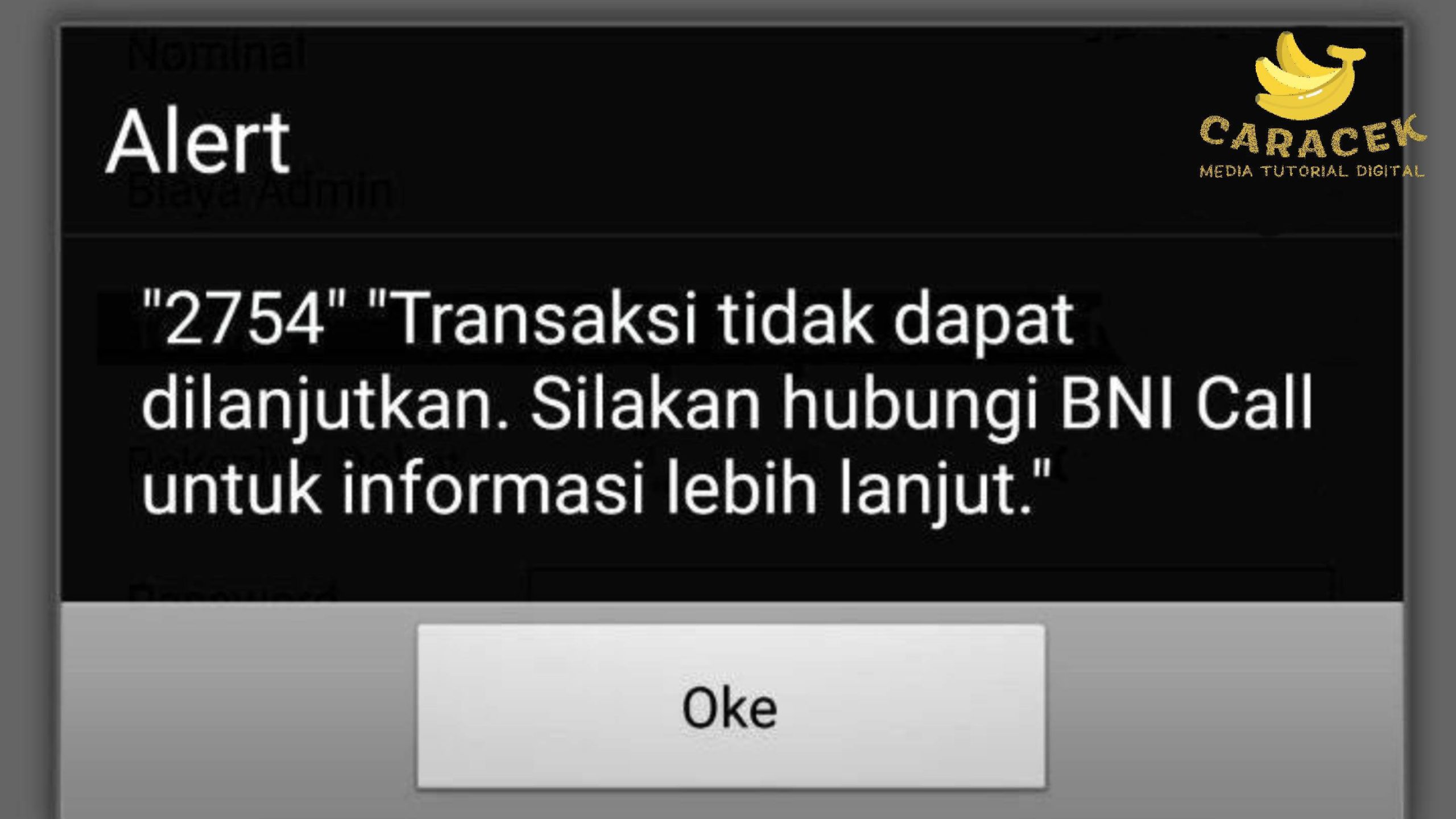 Cara Mengatasi BNI Mobile Error 2754