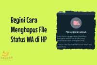 Cara Menghapus File Status WA di HP