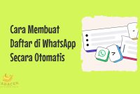 Cara Membuat Daftar di WhatsApp