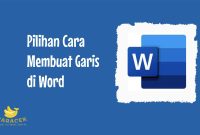 Cara Membuat Garis di Word