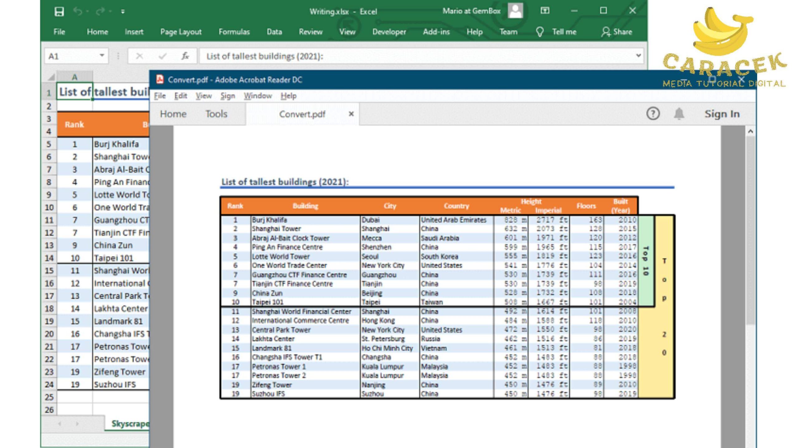 Cara Mengubah File Excel Menjadi PDF