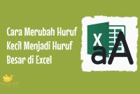 Cara Merubah Huruf Kecil Menjadi Huruf Besar di Excel