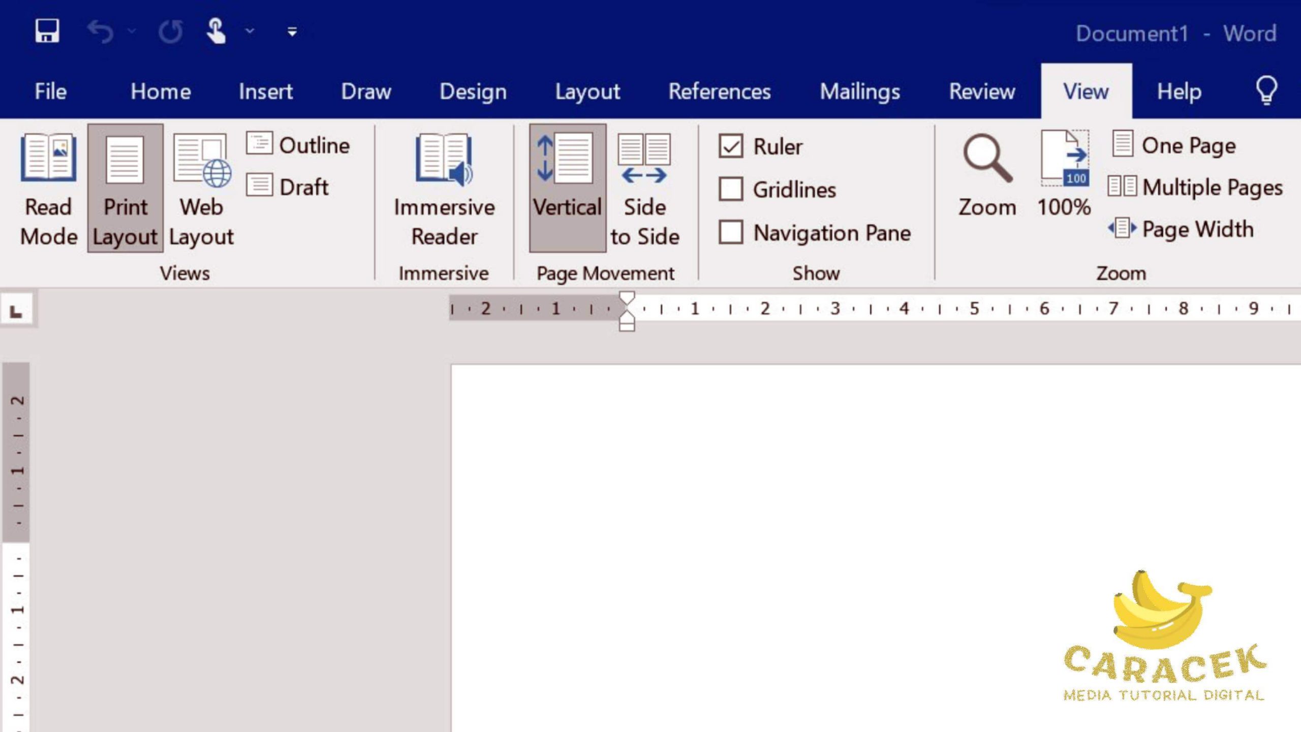 Cara Memunculkan Ruler di Word