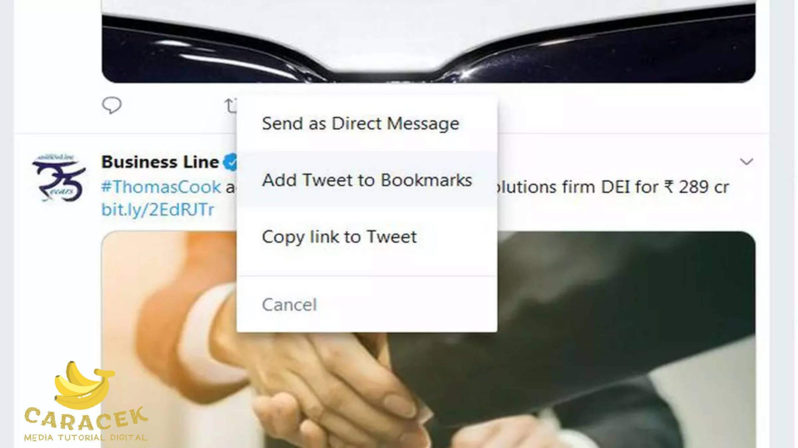Cara menghapus bookmark di Twitter