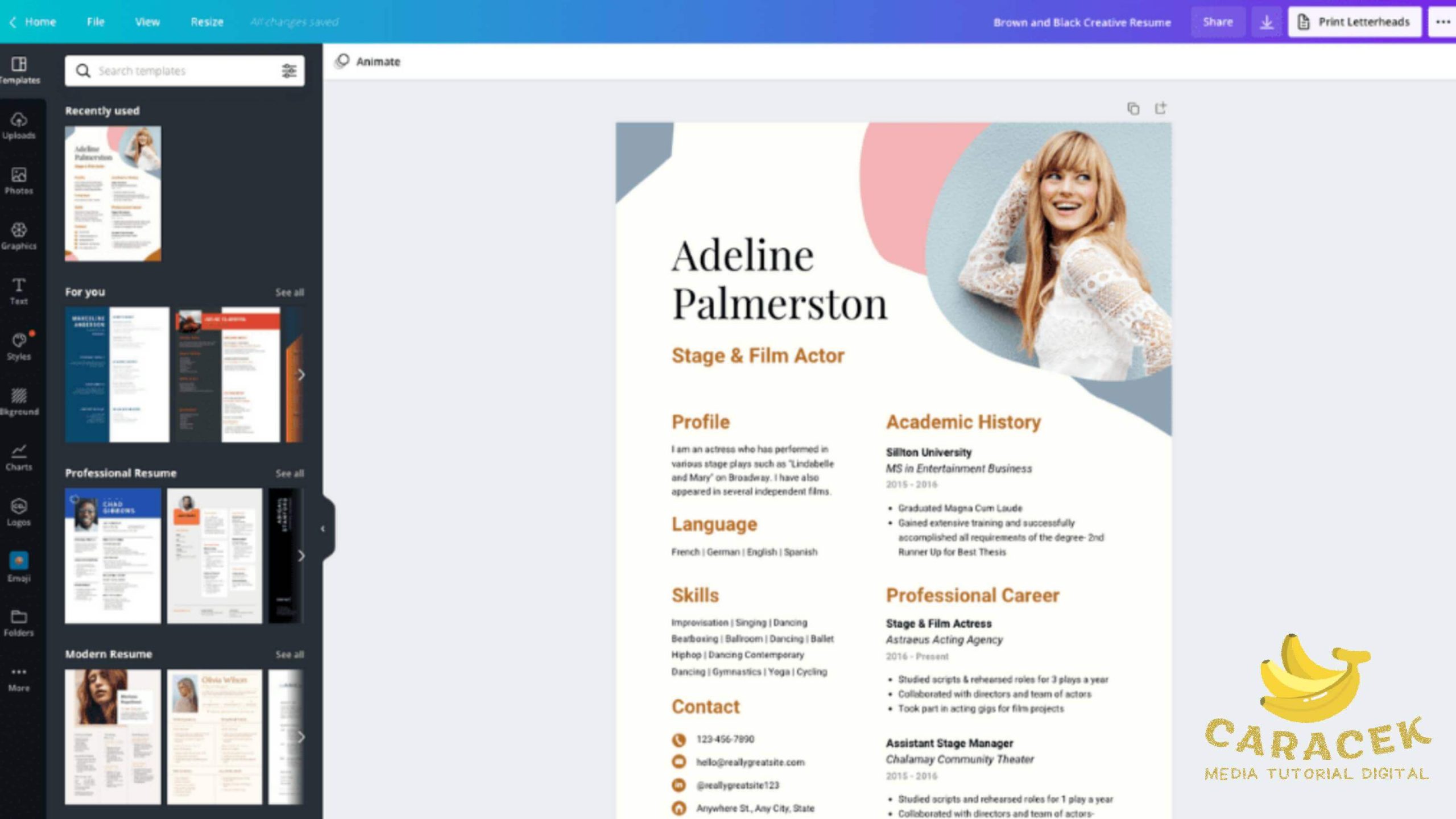 Template CV Gratis